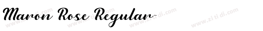 Maron Rose Regular字体转换